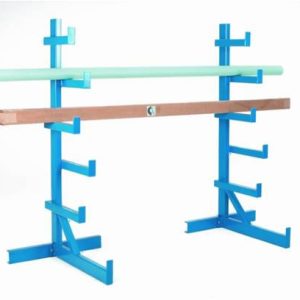 Storage rack for lengths of bar material
